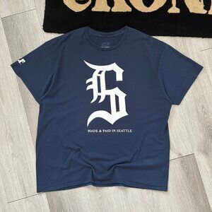 Rare Cake Face Made & Paid In Seattle Men's Navy Blue T-Shirt - Size XXL / 2XL